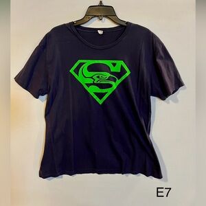 Navy T-Shirt with Seahawks Logo